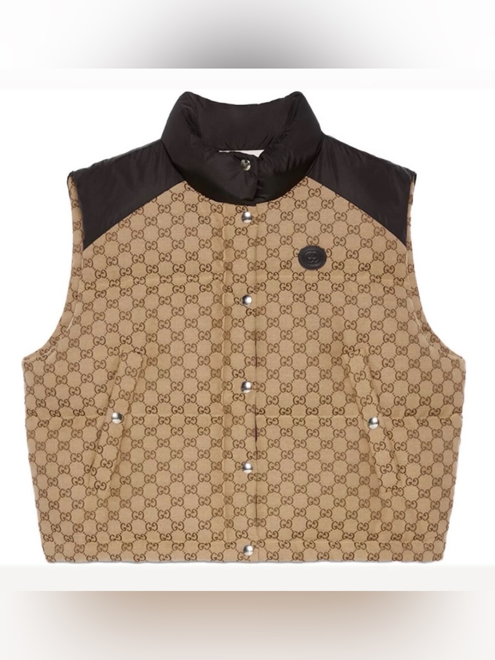 Gucci Brown Canvas Supreme Vest 42 IT
